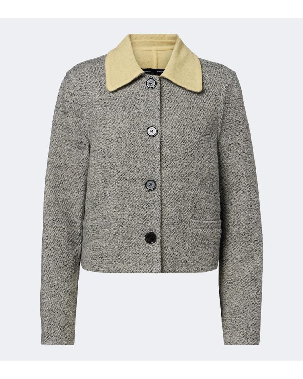 Proenza Schouler Gray Gaella Wool-Blend Jacket