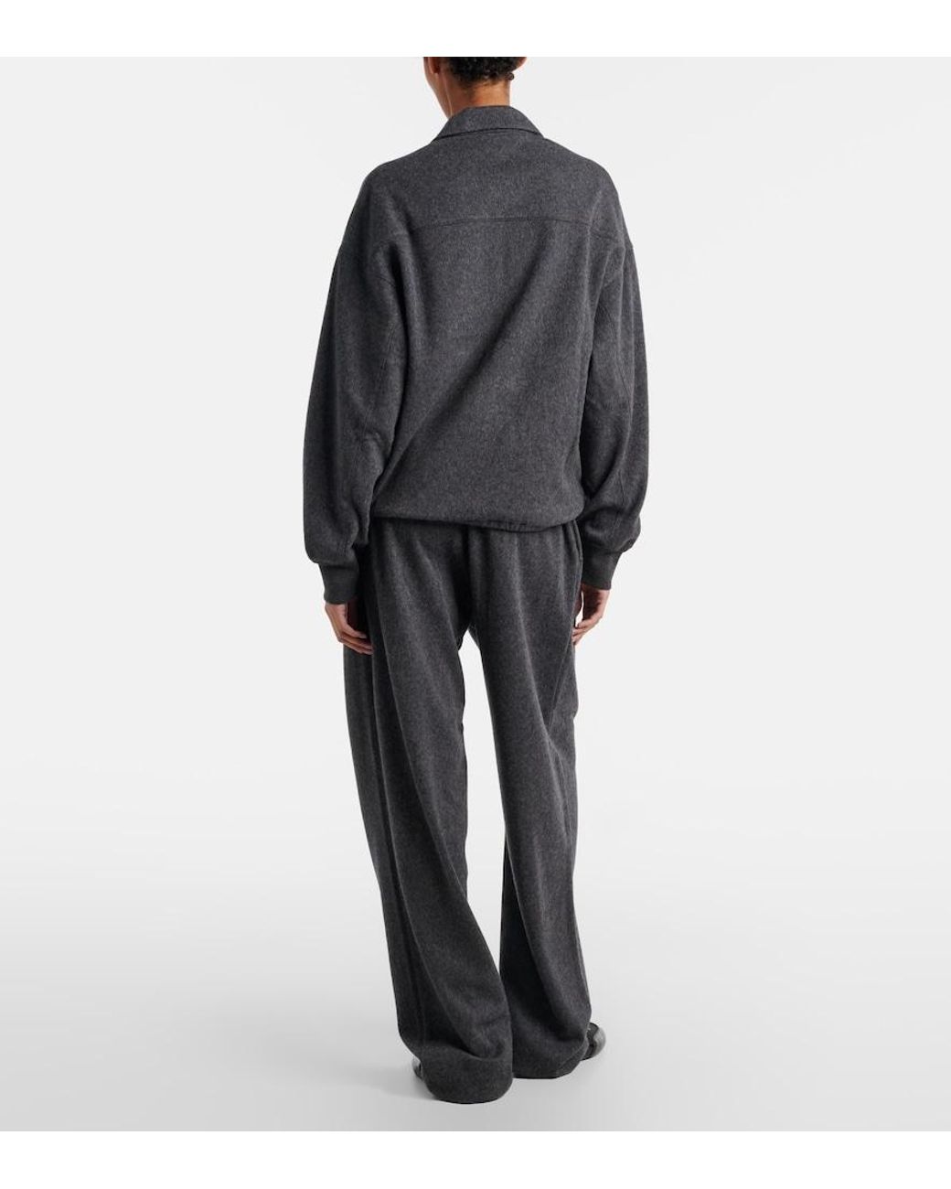 Prada Blue Wool And Cashmere Tapered Pants