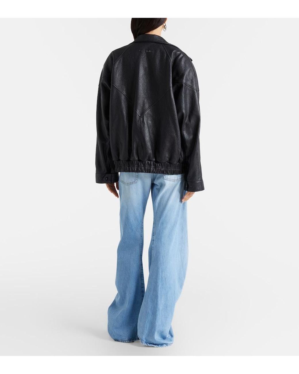 Acne Blue 2006F Distressed Wide-Leg Jeans