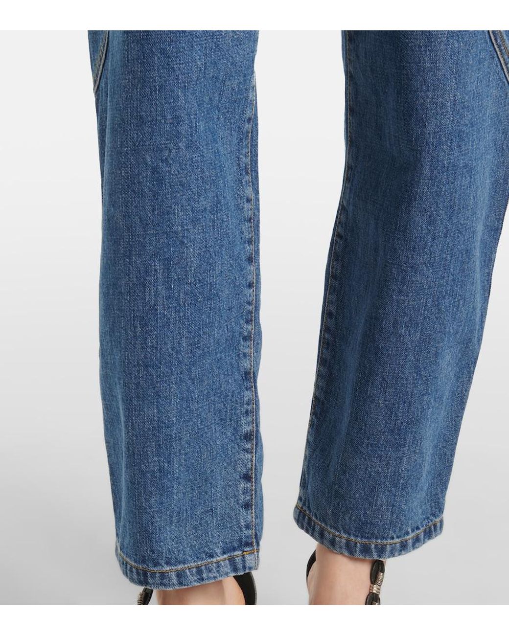 Isabel Marant Blue Catarina Quilted Jeans
