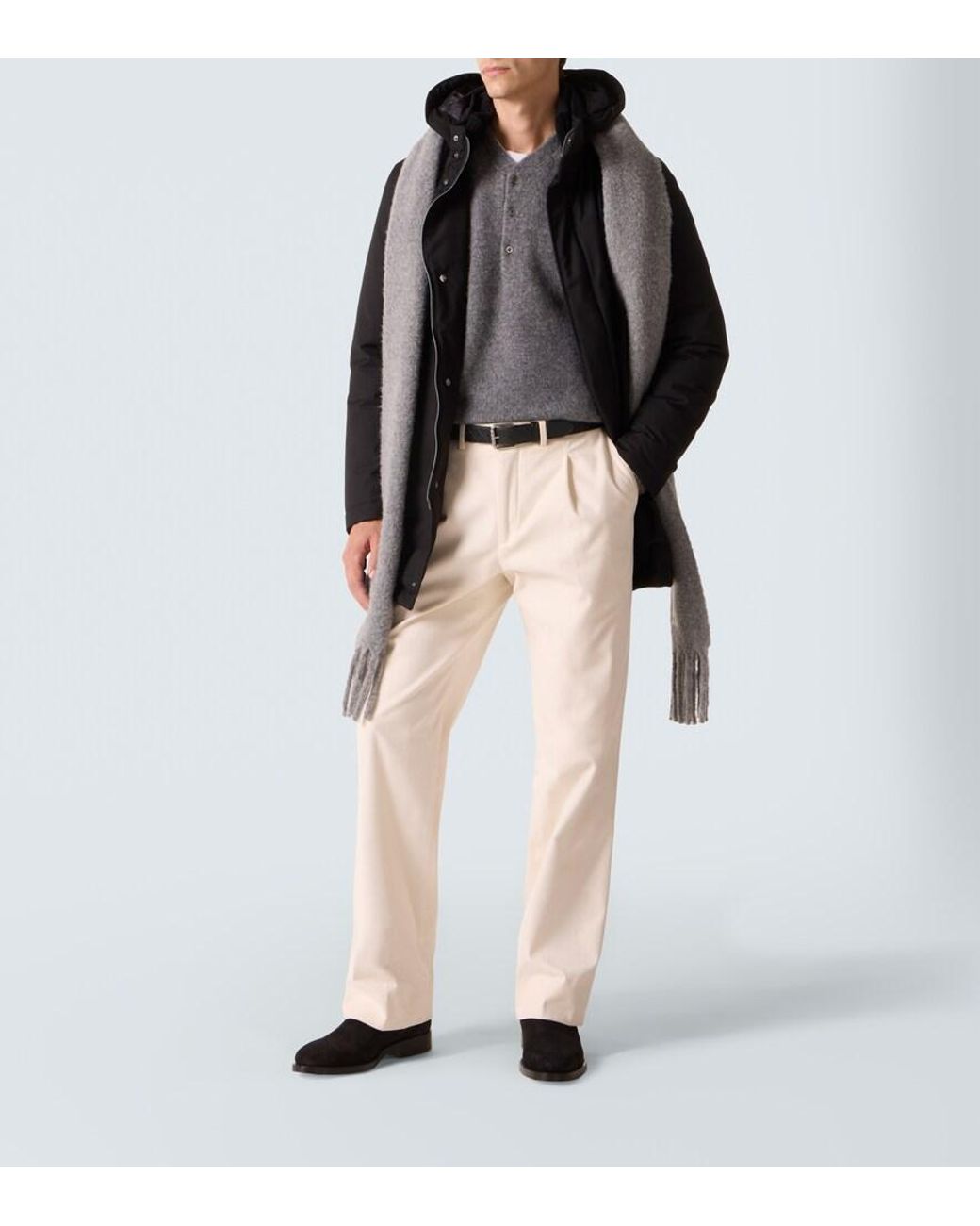 Herno Black Hooded Down Jacket for men