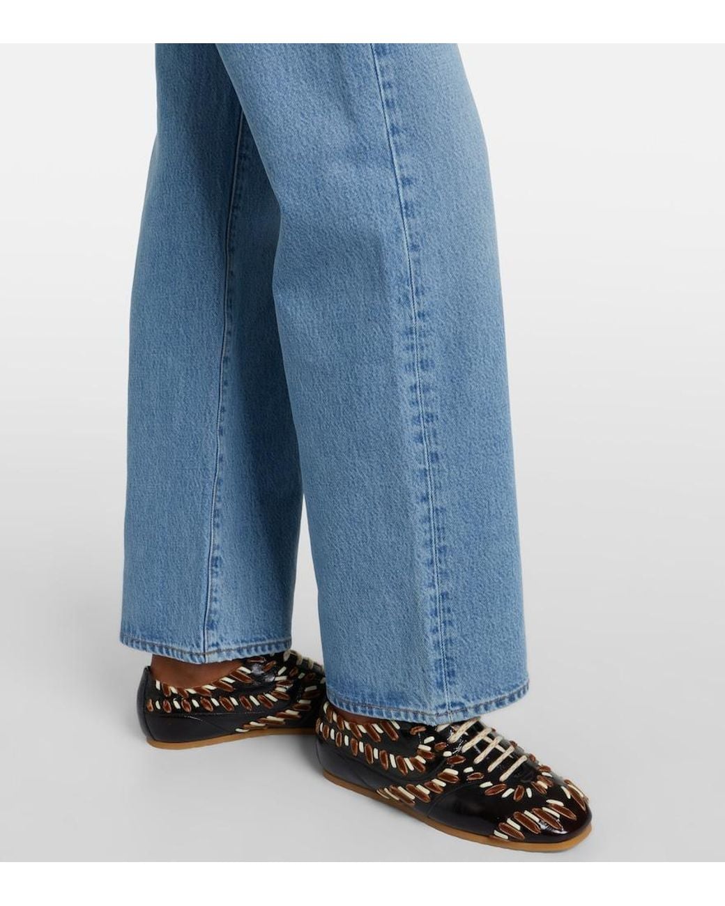 FRAME Blue The Saturday Straight Jeans