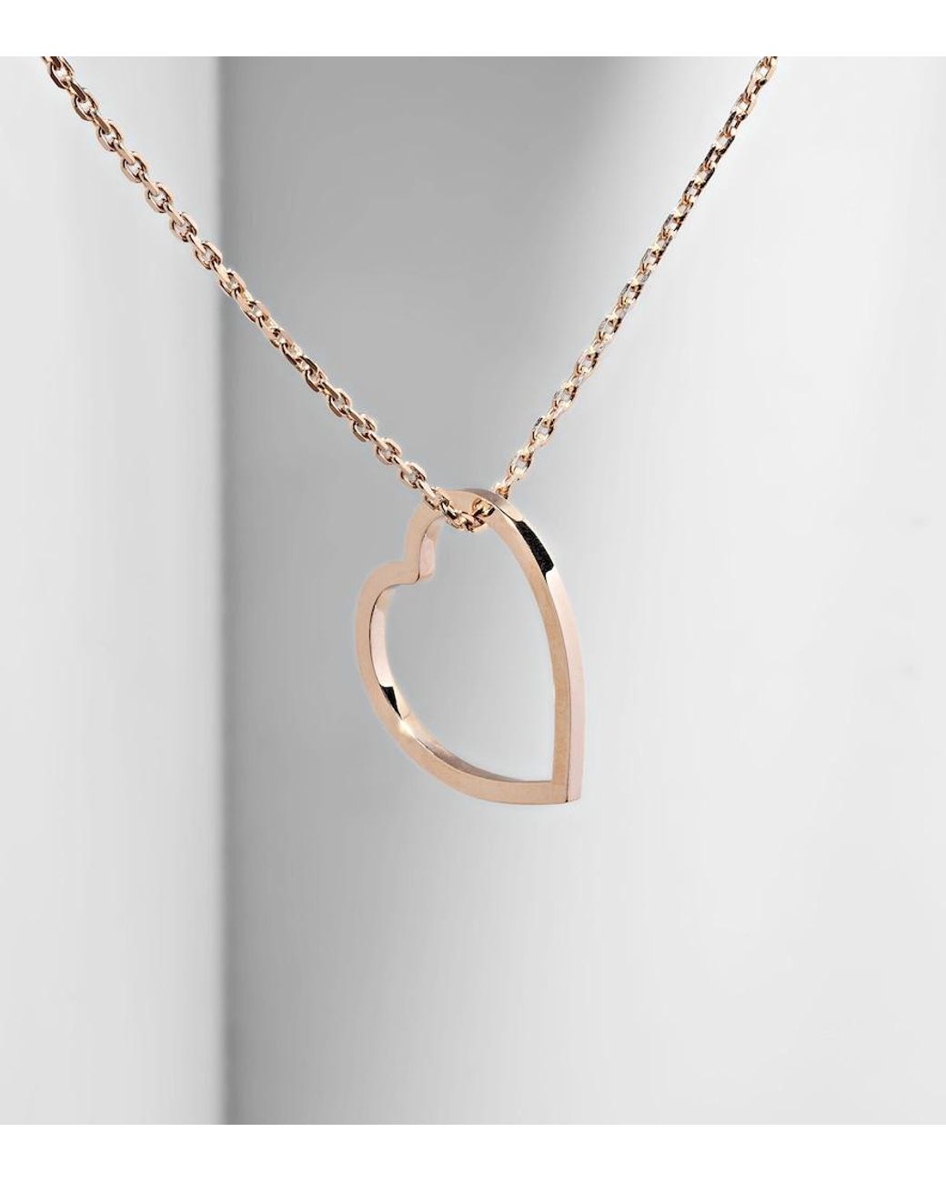 Repossi White Antifer Heart 18Kt Rose Necklace
