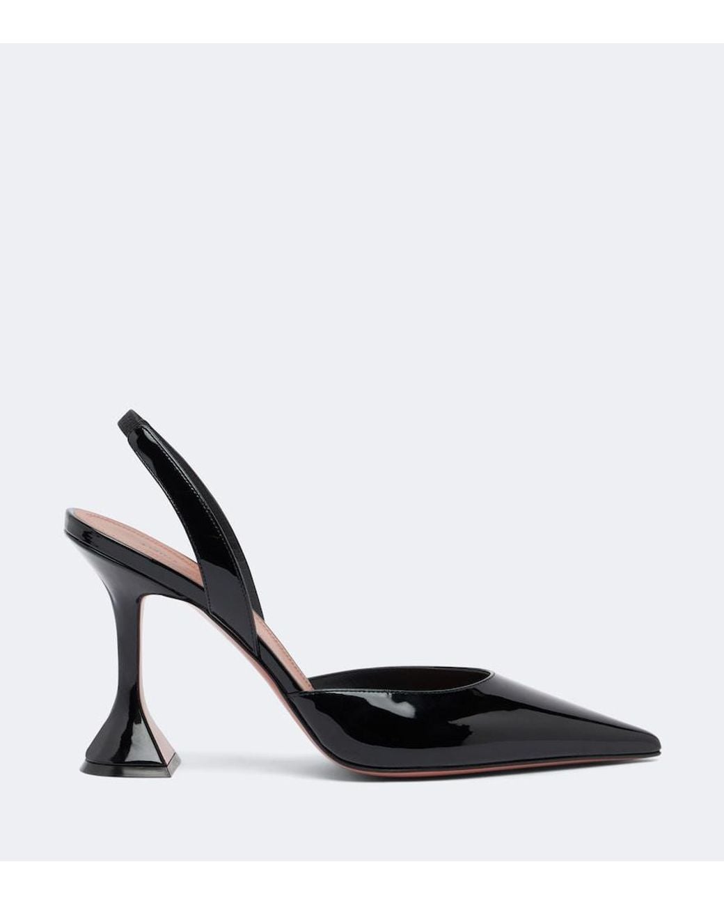 AMINA MUADDI Black Holli Patent Leather Slingback Pumps