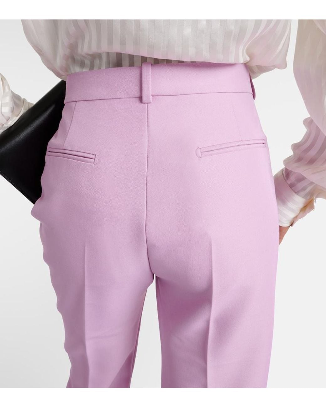 Tom Ford Pink Wool-Blend Slim Pants
