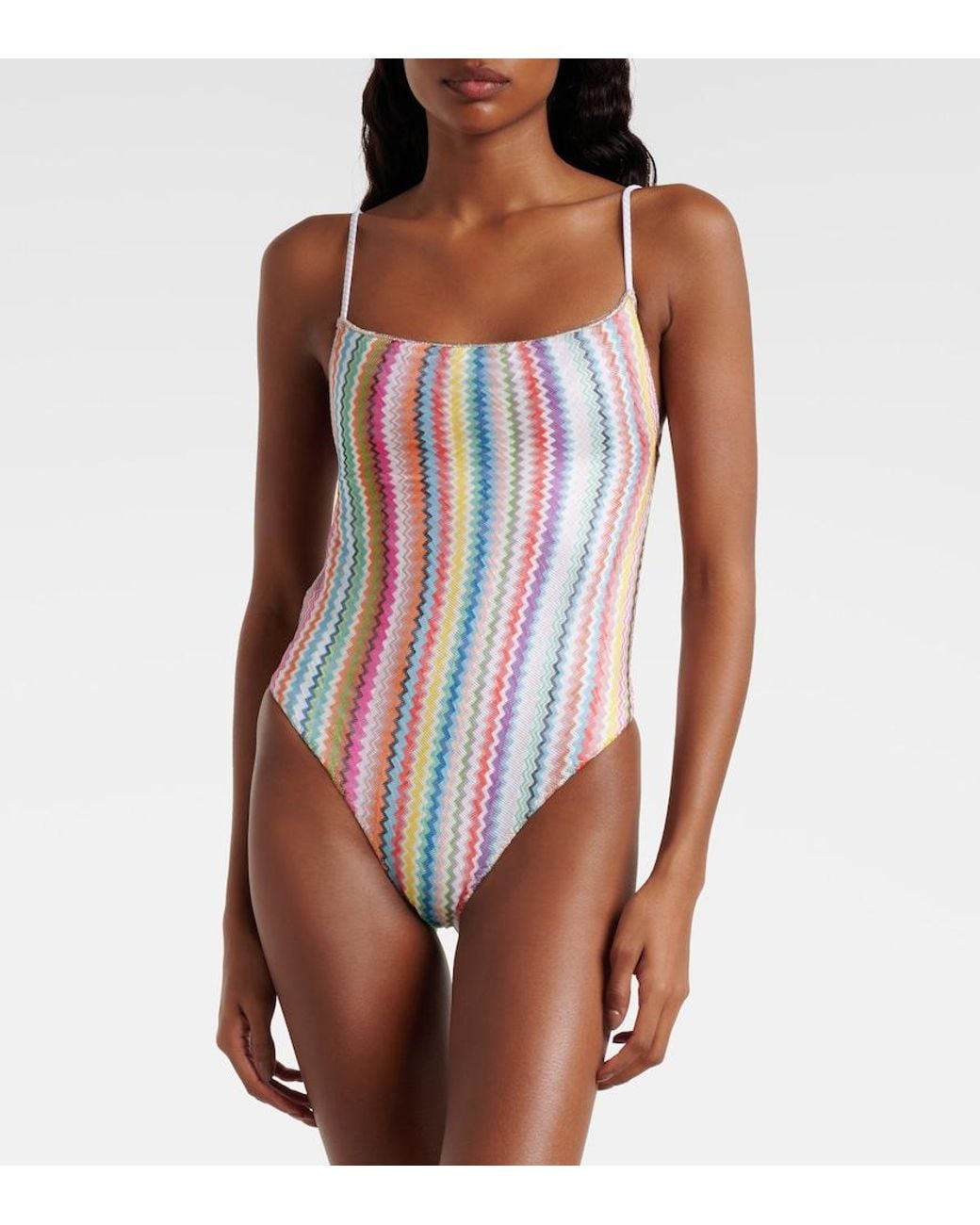 Missoni White Zigzag Swimsuit