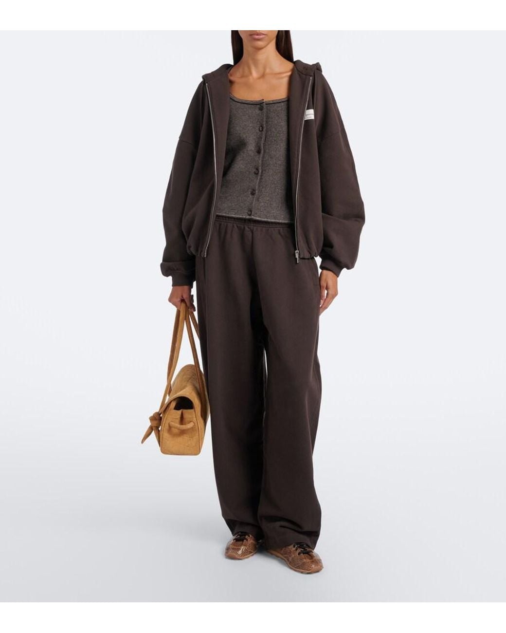Jacquemus Brown Corso Cotton Fleece Sweatpants