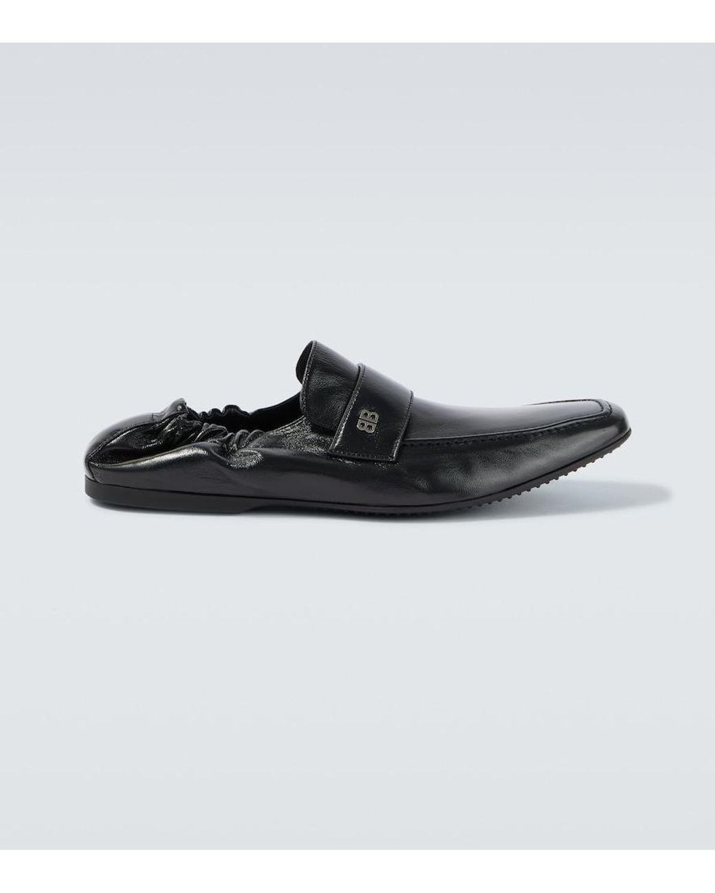 Balenciaga Black Palermo Leather Loafers for men