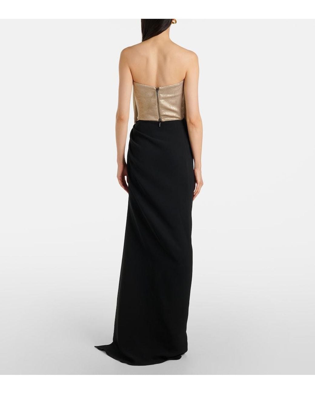 Maticevski Black Indominable Draped Maxi Skirt