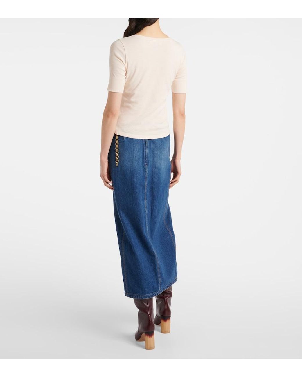 Chloé Natural Cotton Jersey T-Shirt