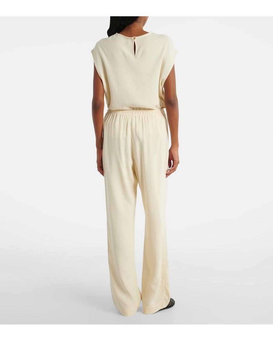 Asceno Natural Aurelia Wide-Leg Pants