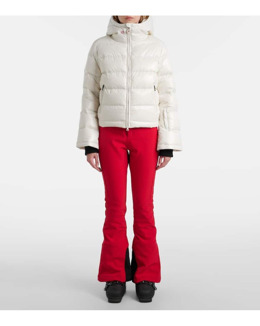 Perfect Moment White Polar Flare Down Ski Jacket