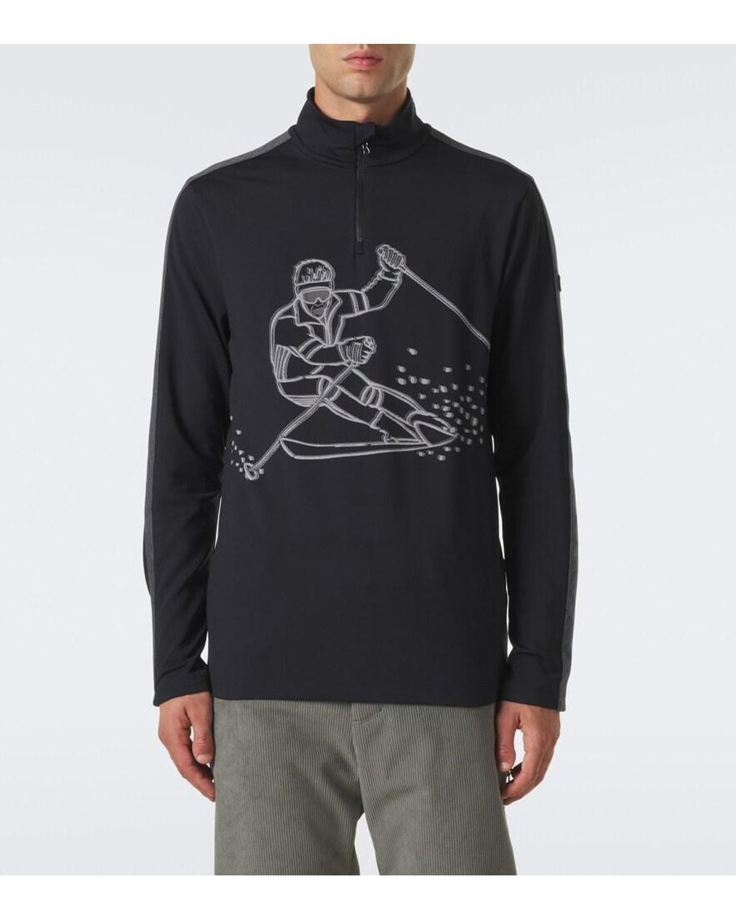 Bogner Blue Eliot Printed Ski Top for men