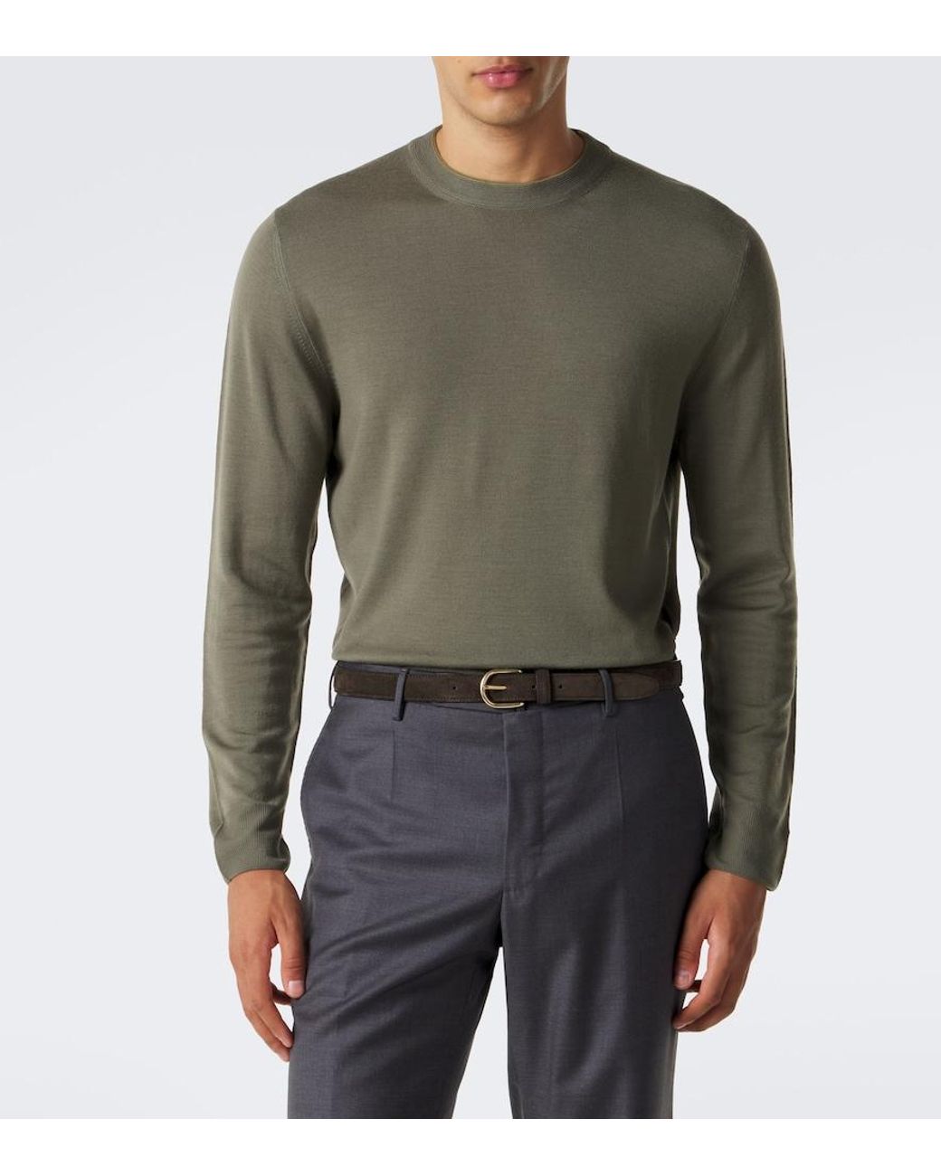 Pullover di Canali in Green da Uomo