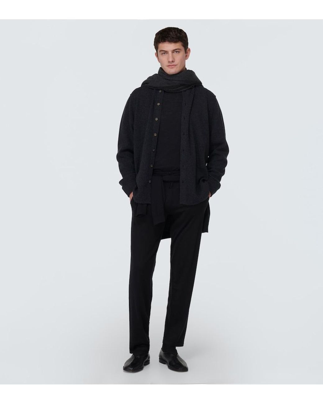 LeKasha Black Kyoto Cashmere T-Shirt for men