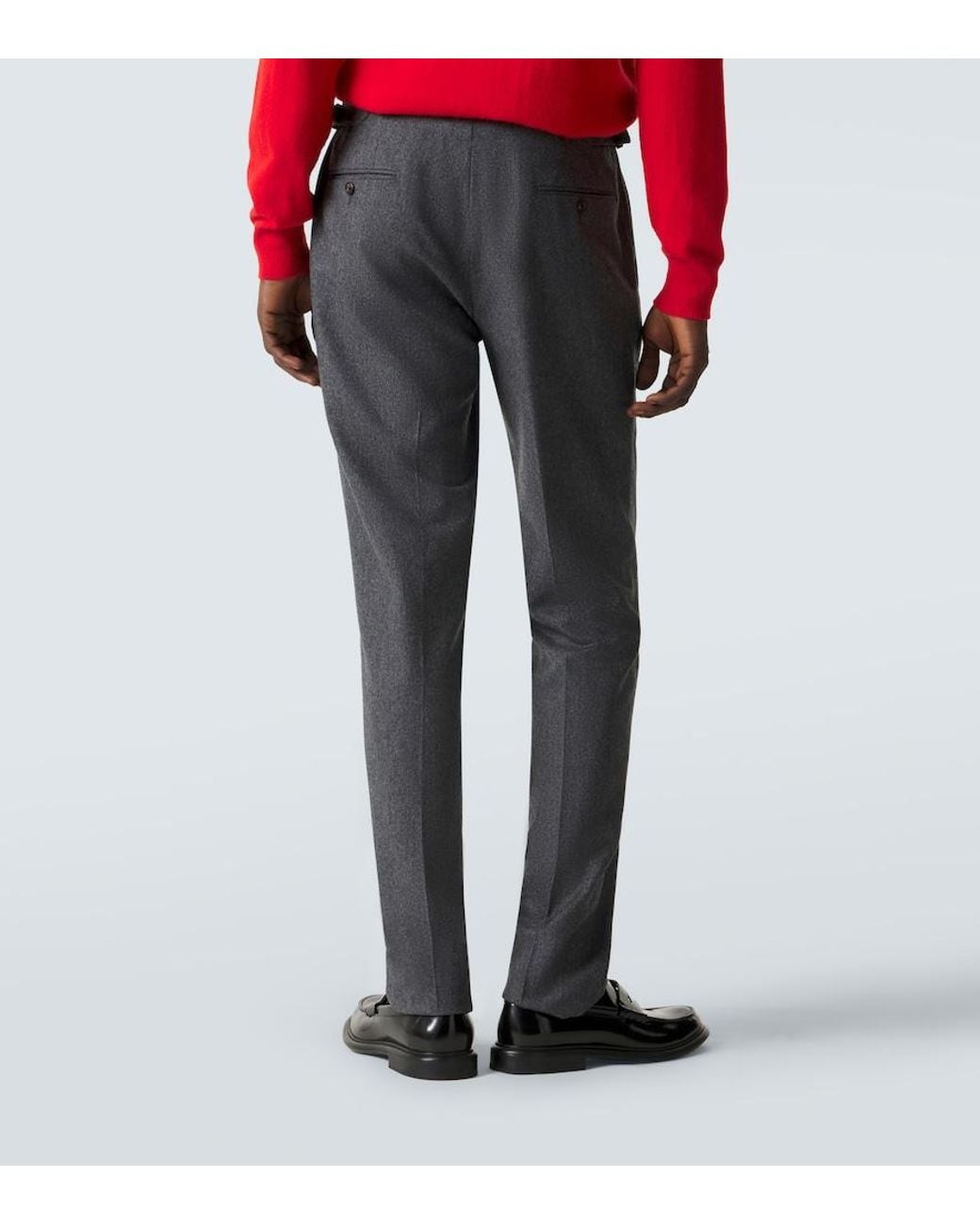 Thom Sweeney Blue Wool Flannel Suit for men