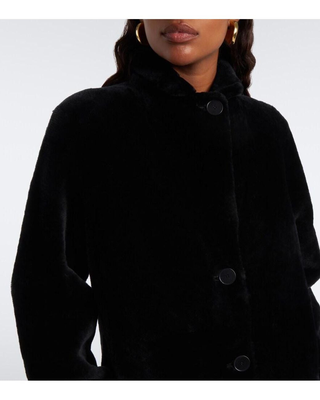 Joseph Black Britanny Reversible Shearling Coat