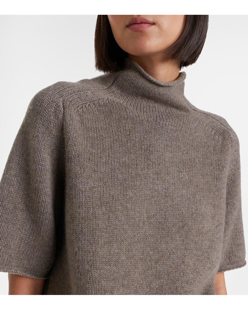 Lisa Yang Brown Fride Cashmere Turtleneck Sweater