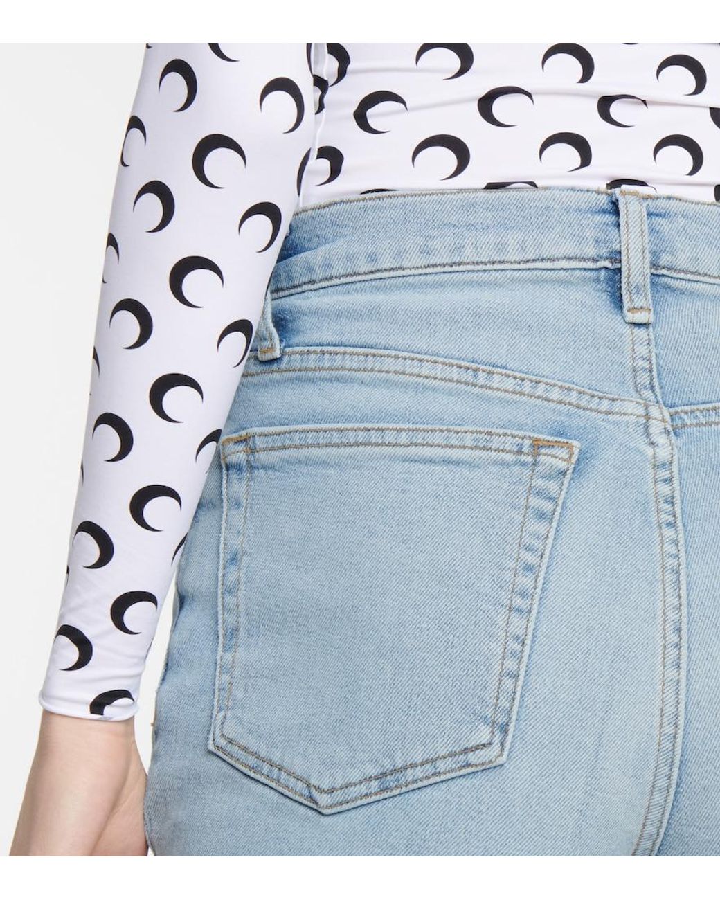Re/done Blue 90S High-Rise Slim Jeans