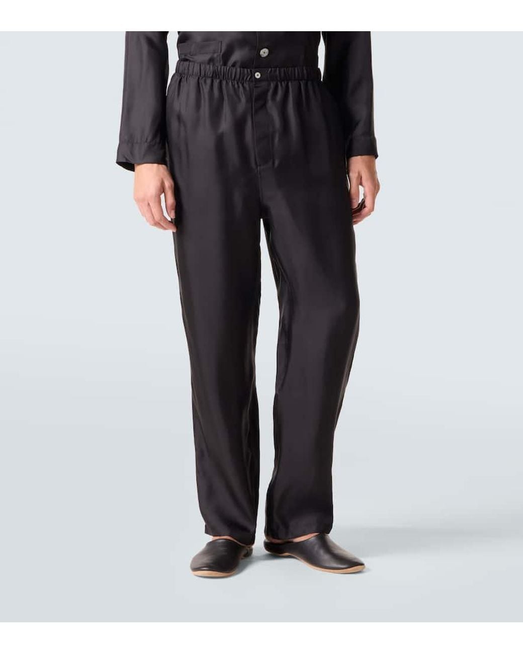 Zegna Black Silk Pajamas for men