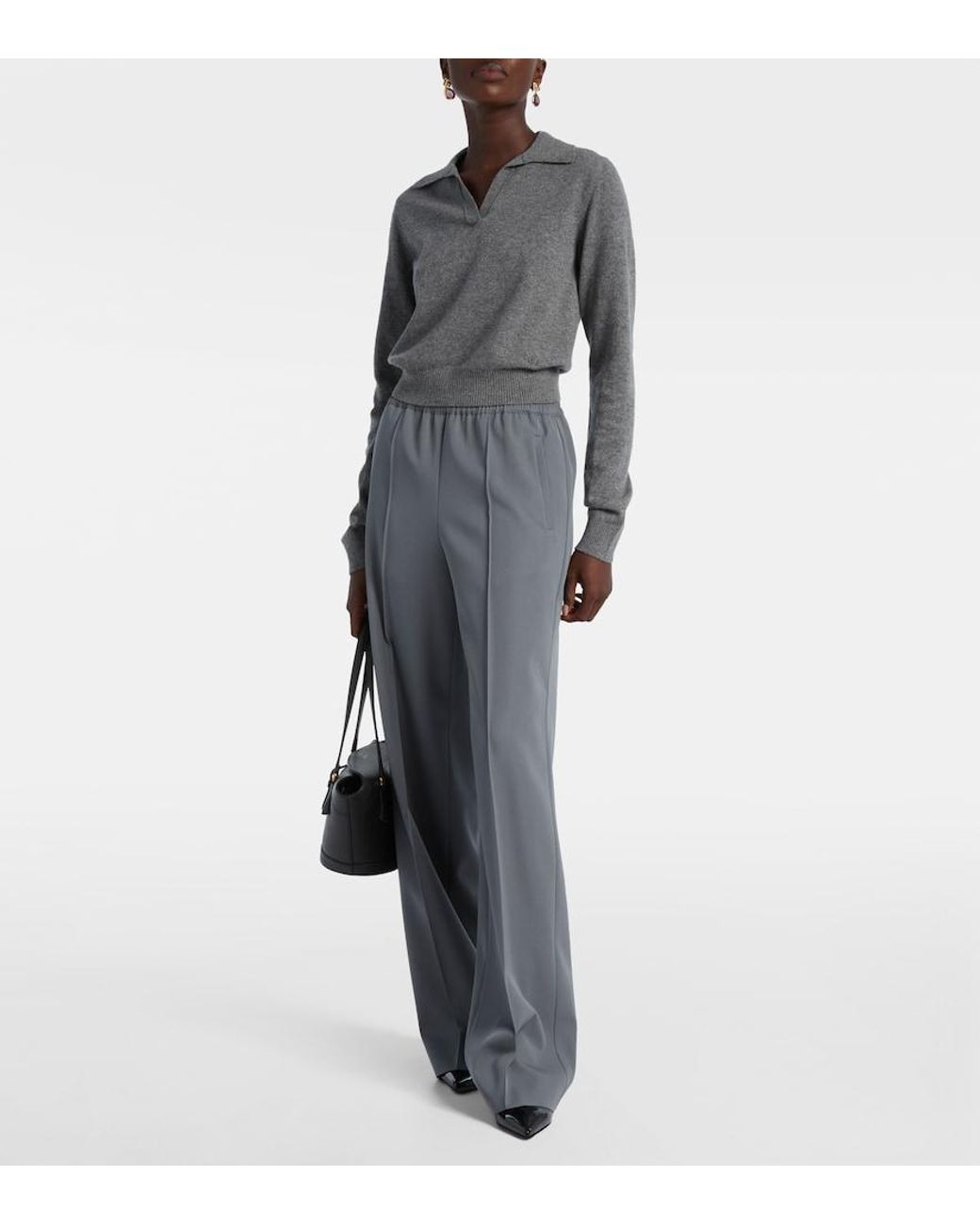 Dolce & Gabbana Gray Virgin Wool Gabardine Straight Pants