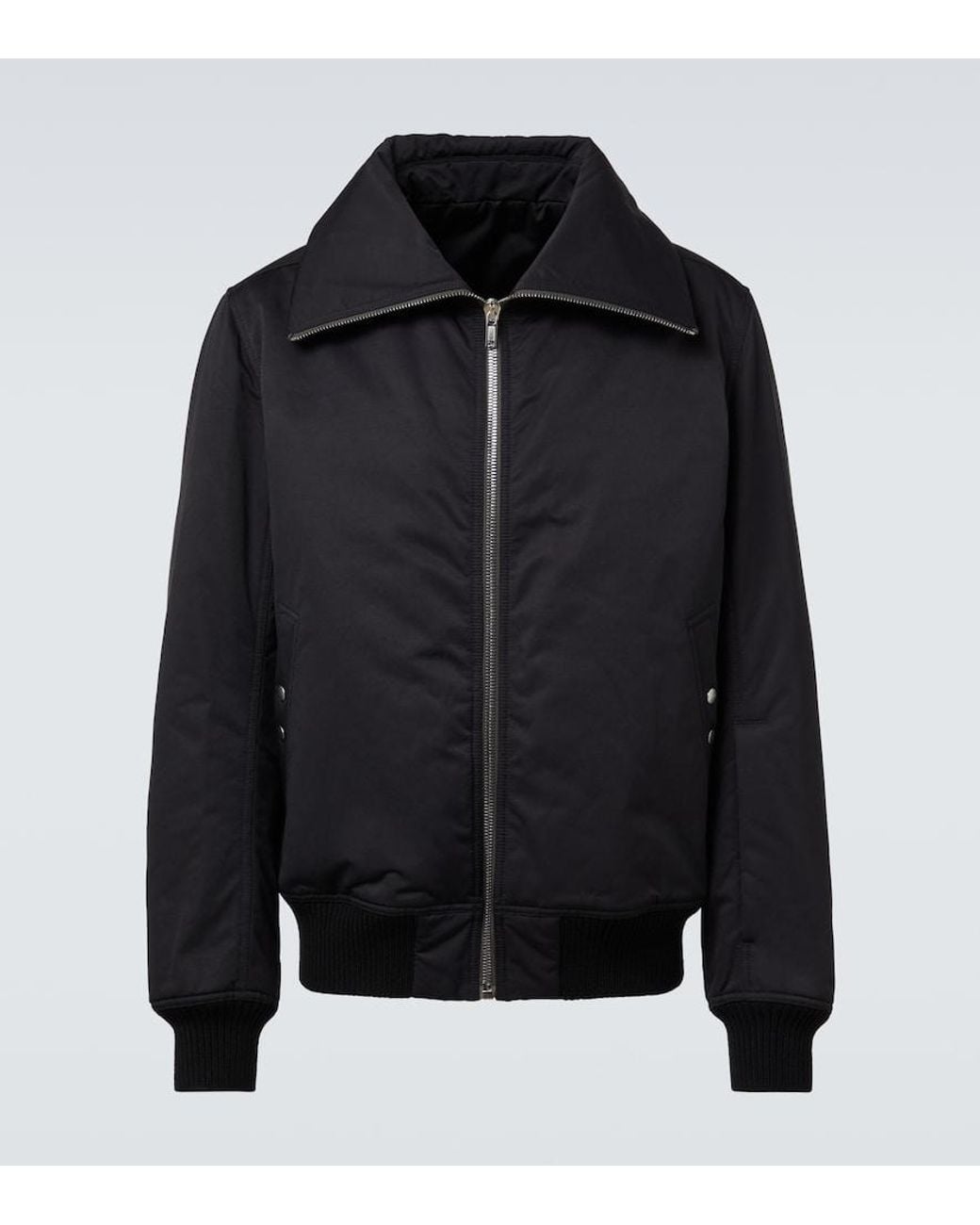 Rick Owens Black Dracuflight Padded Faille Jacket for men
