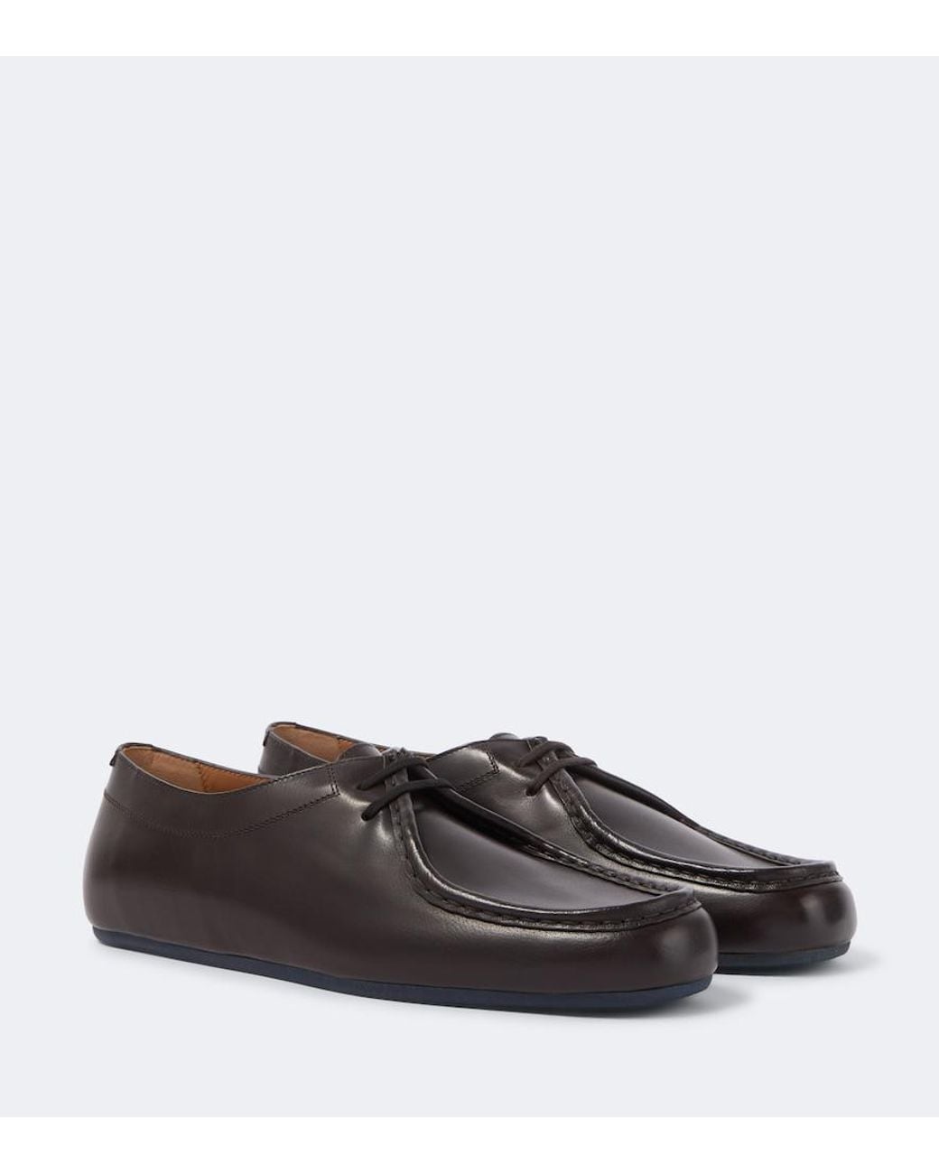 Jil Sander Brown Hood Leather Lace-Up Shoes for men