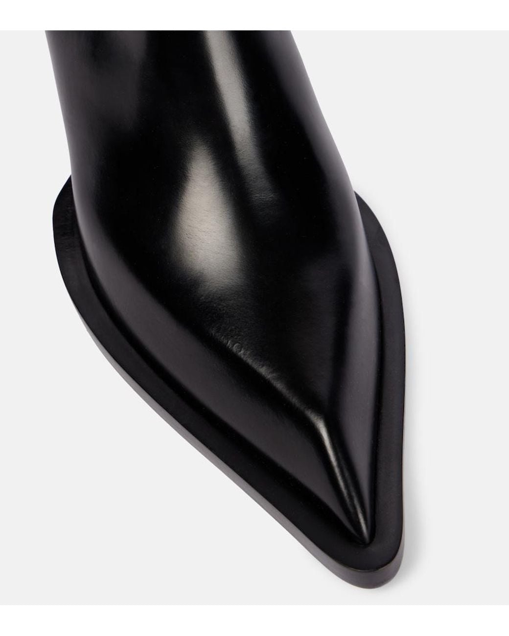 Jil Sander Black Leather Ankle Boots
