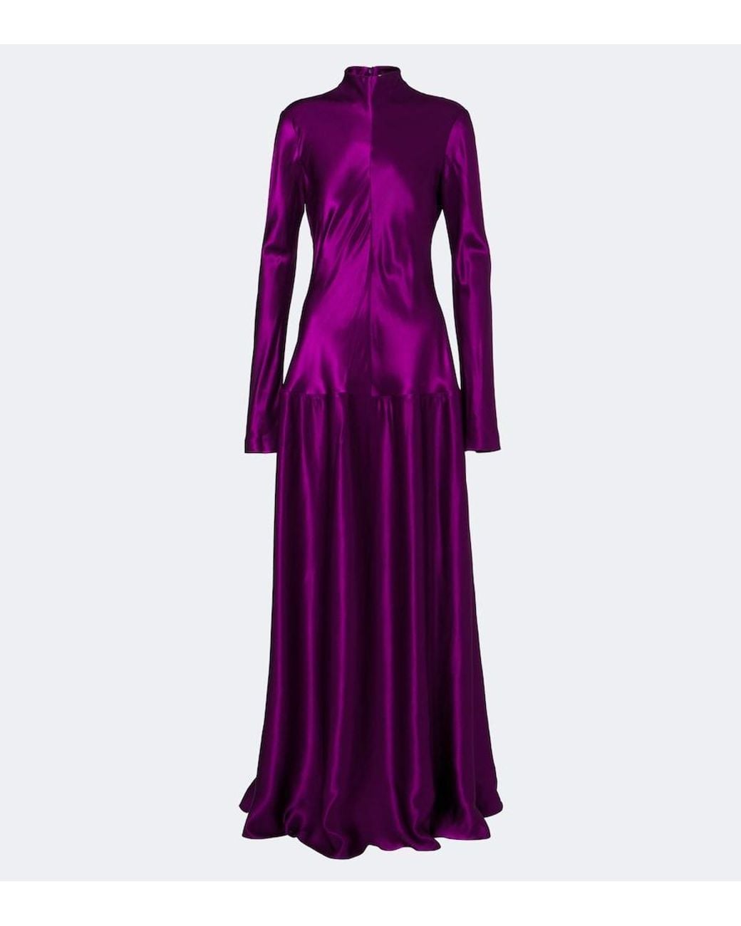 FFORME Purple Satin Maxi Dress
