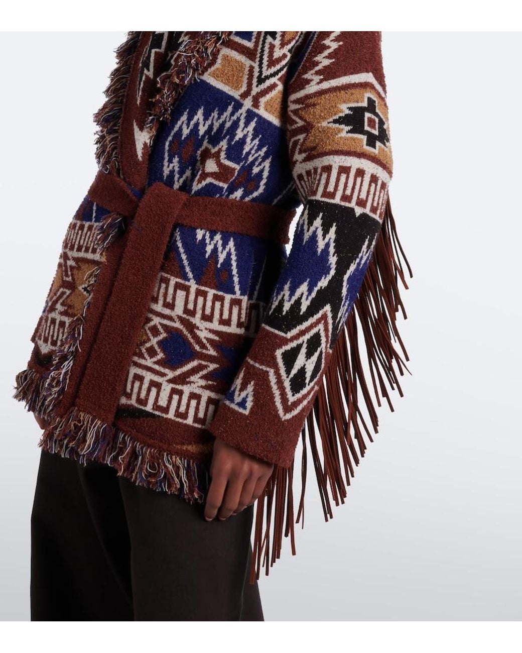 Alanui Brown Amazing Journey Wool-Blend Cardigan