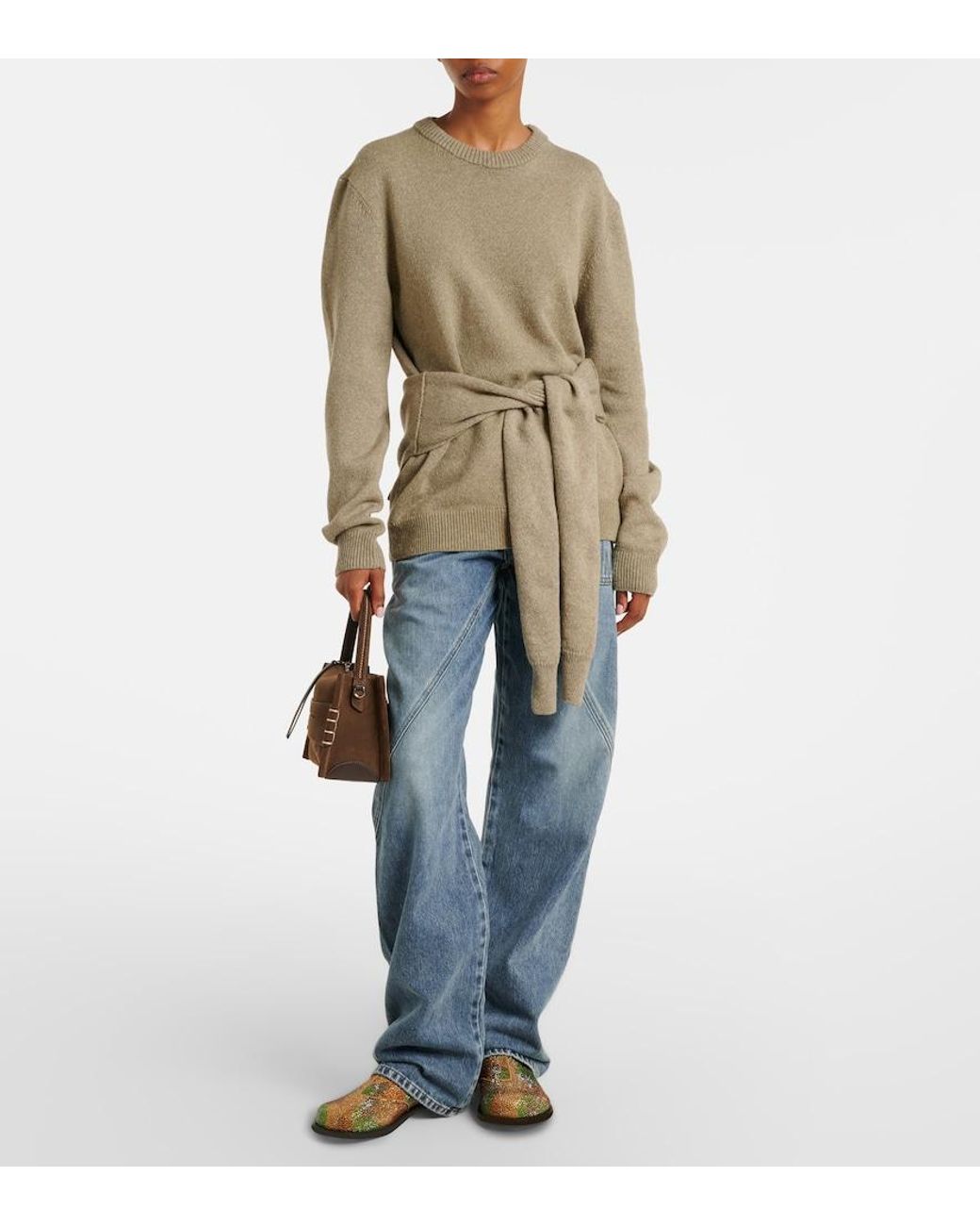 J.W. Anderson Green Wool And Cotton Sweater