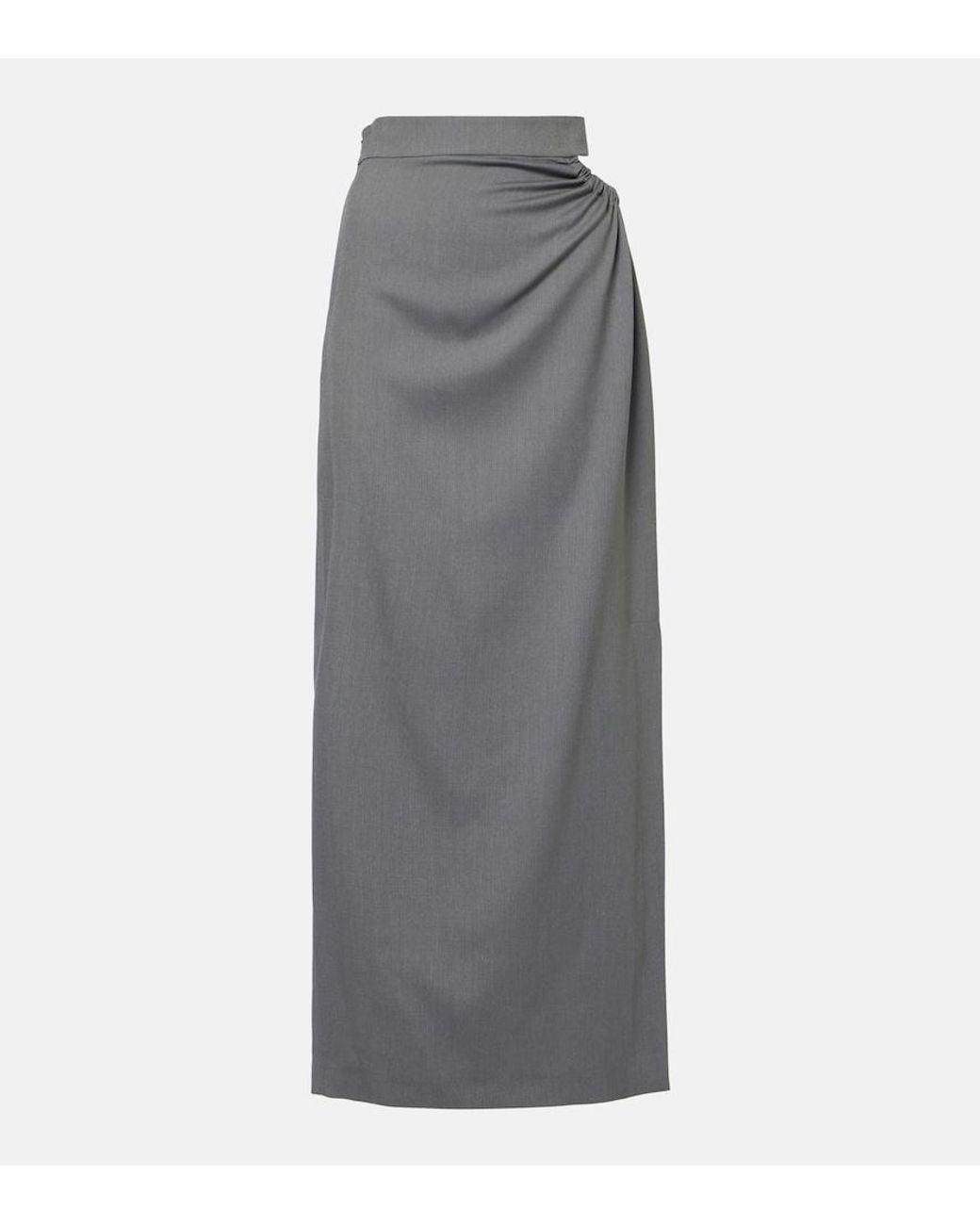 Max Mara Gray Wool Skirt