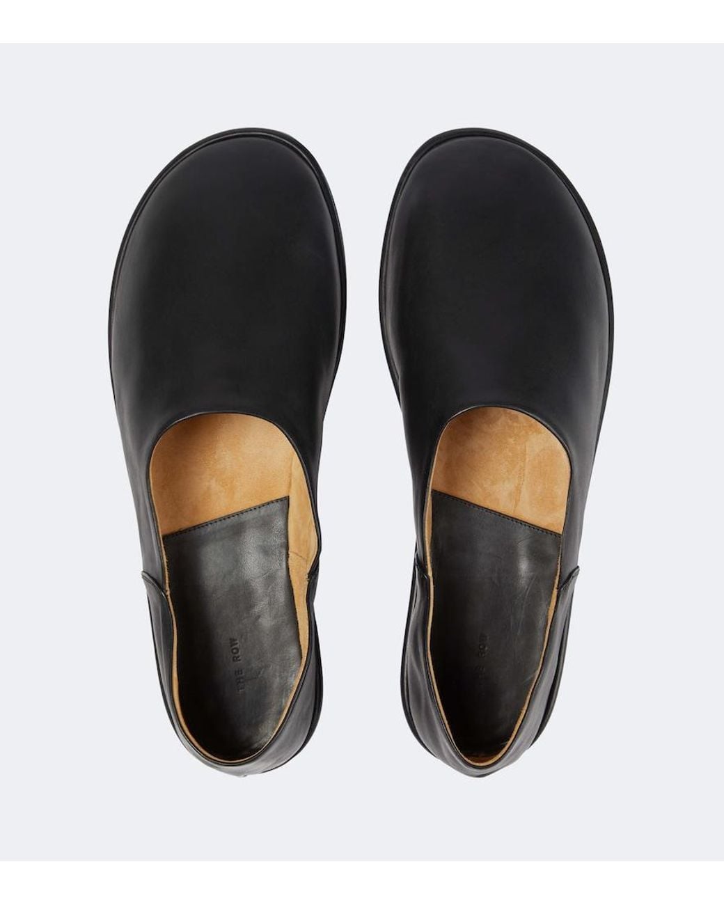 The Row Slippers Canal Aus Leder in Black für Herren