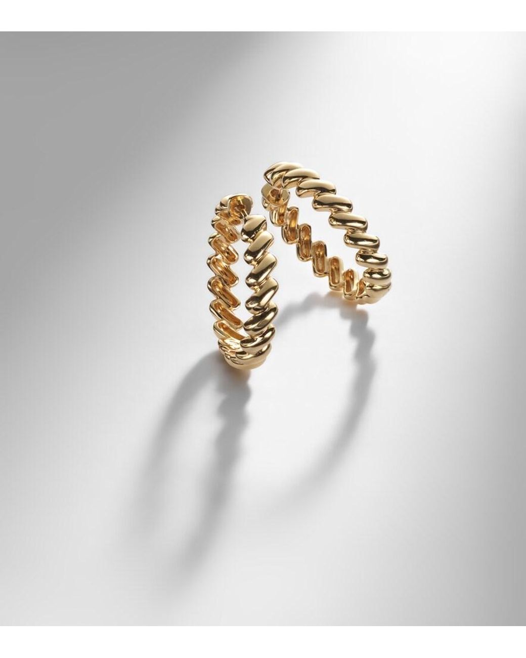 Anita Ko Metallic Coil 18Kt Hoop Earrings