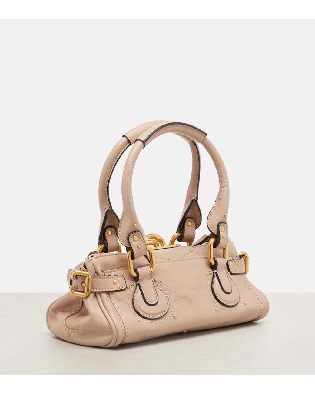 Chloé Natural Paddington Small Leather Shoulder Bag