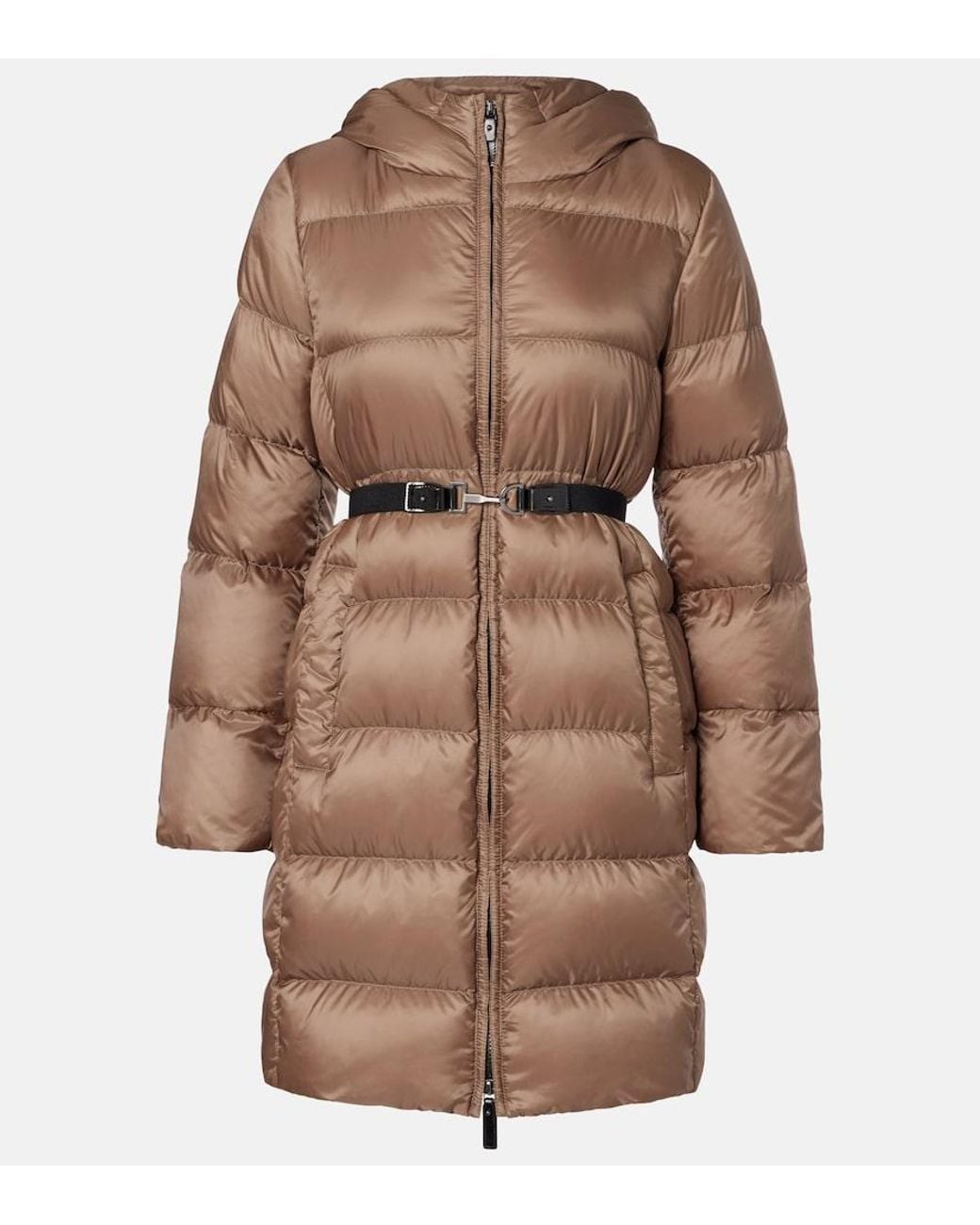 Max Mara Brown The Cube Quilted Down Coat