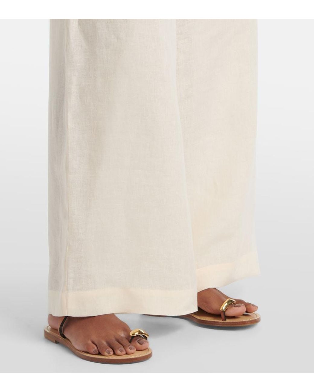 Pantalon Ample Select En Lin Eres en coloris Natural