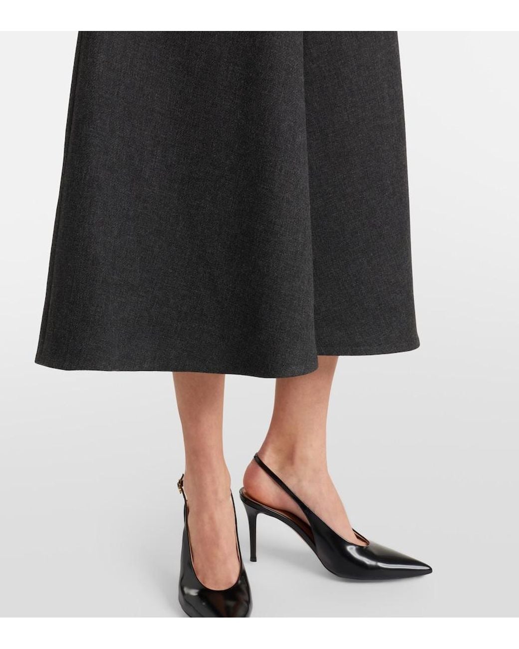 Falda Midi Layered Coolness De Tiro Alto Dorothee Schumacher de color Black