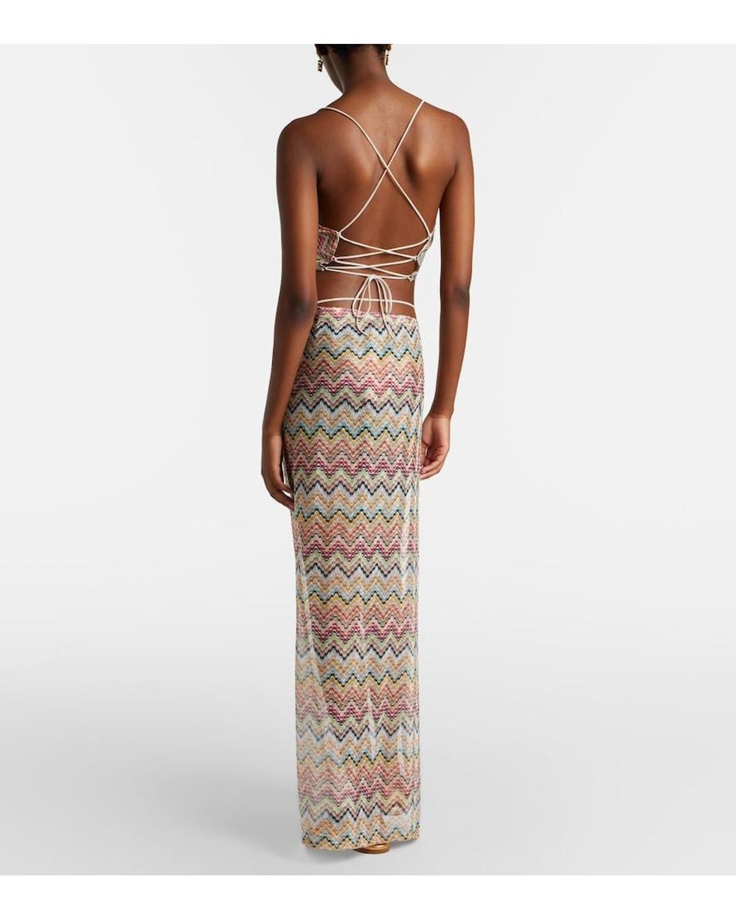 Missoni Natural Zigzag Mesh Beach Cover-Up