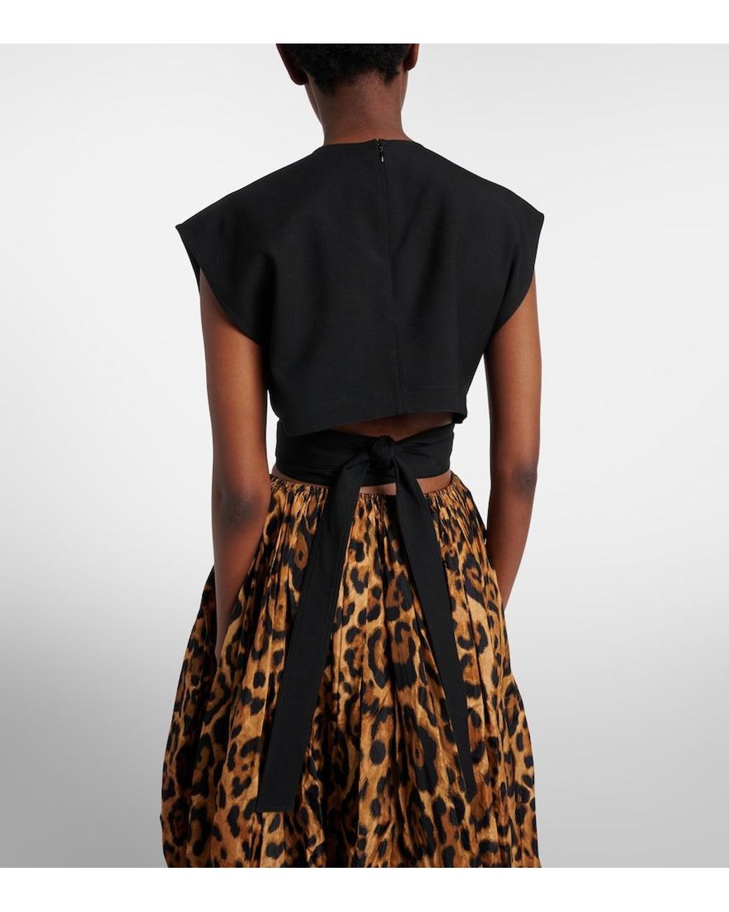 Alaïa Black Belted Wool Top