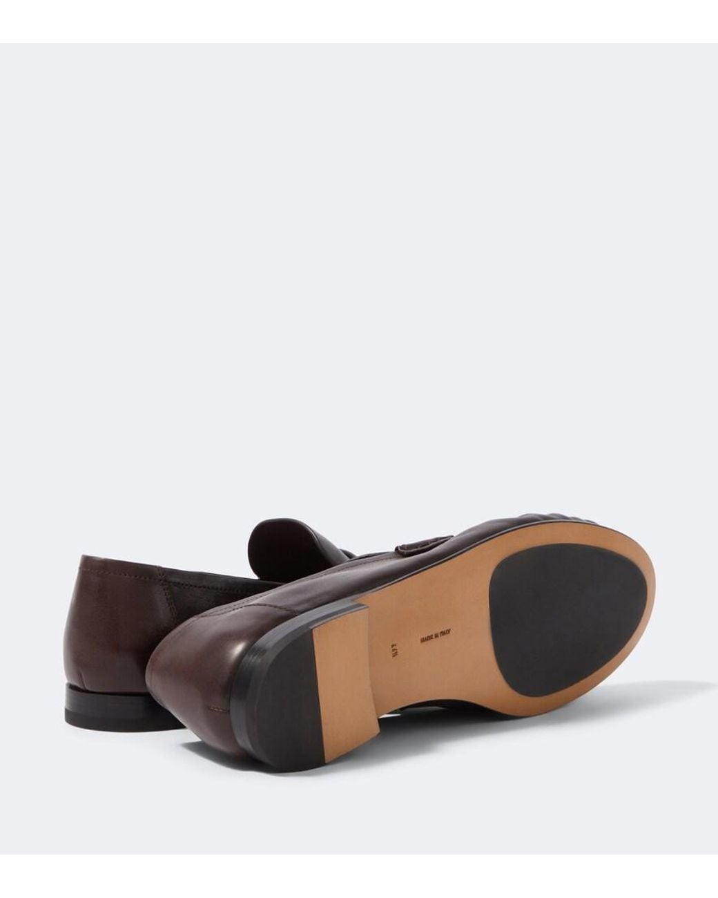 The Row Brown Theo Leather Penny Loafers for men