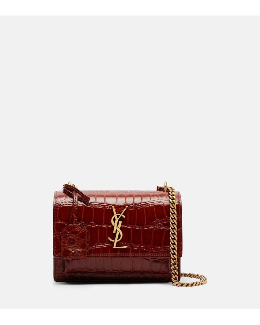 Saint Laurent Red Sunset Small Leather Crossbody Bag