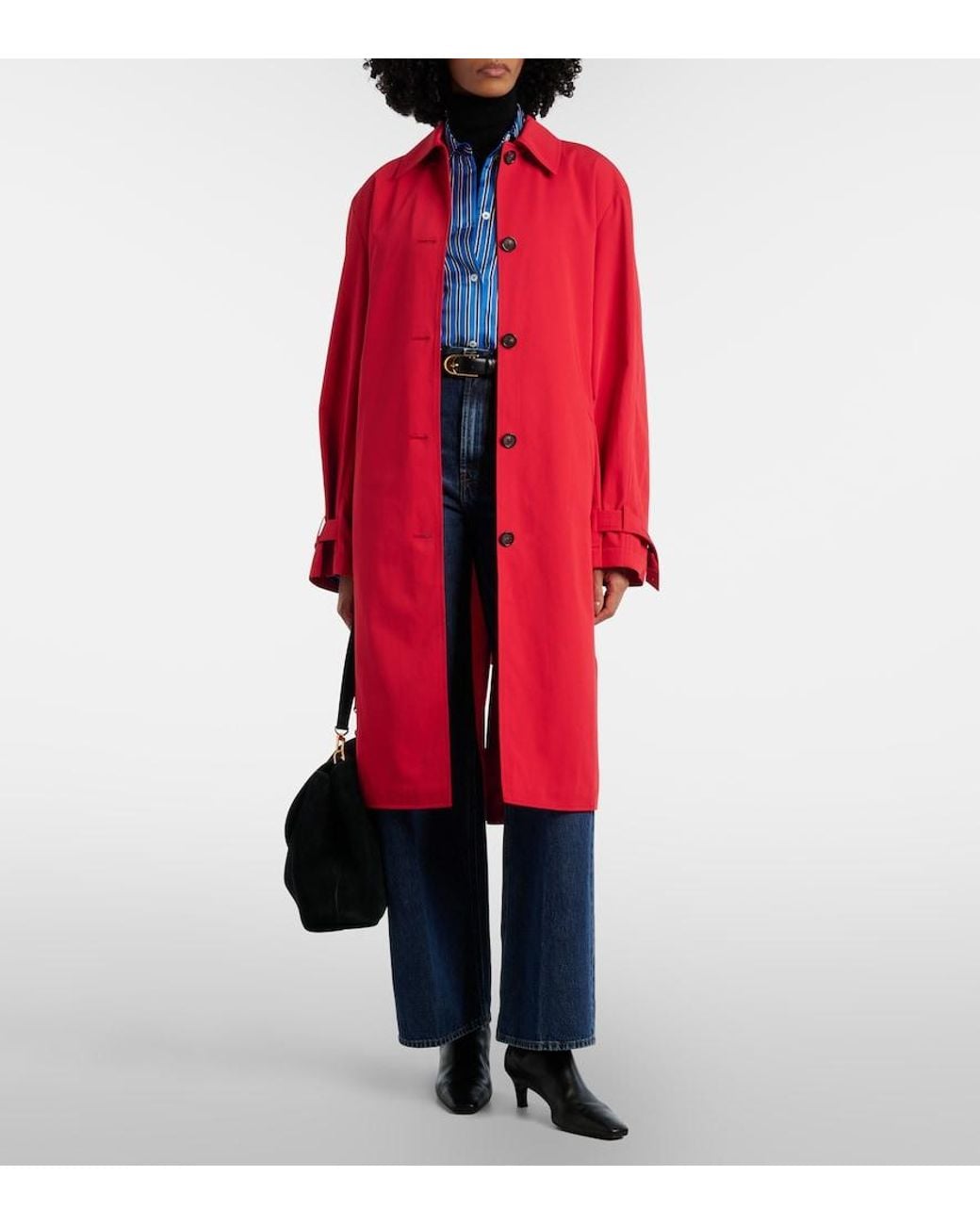 Totême  Red Cotton Trench Coat