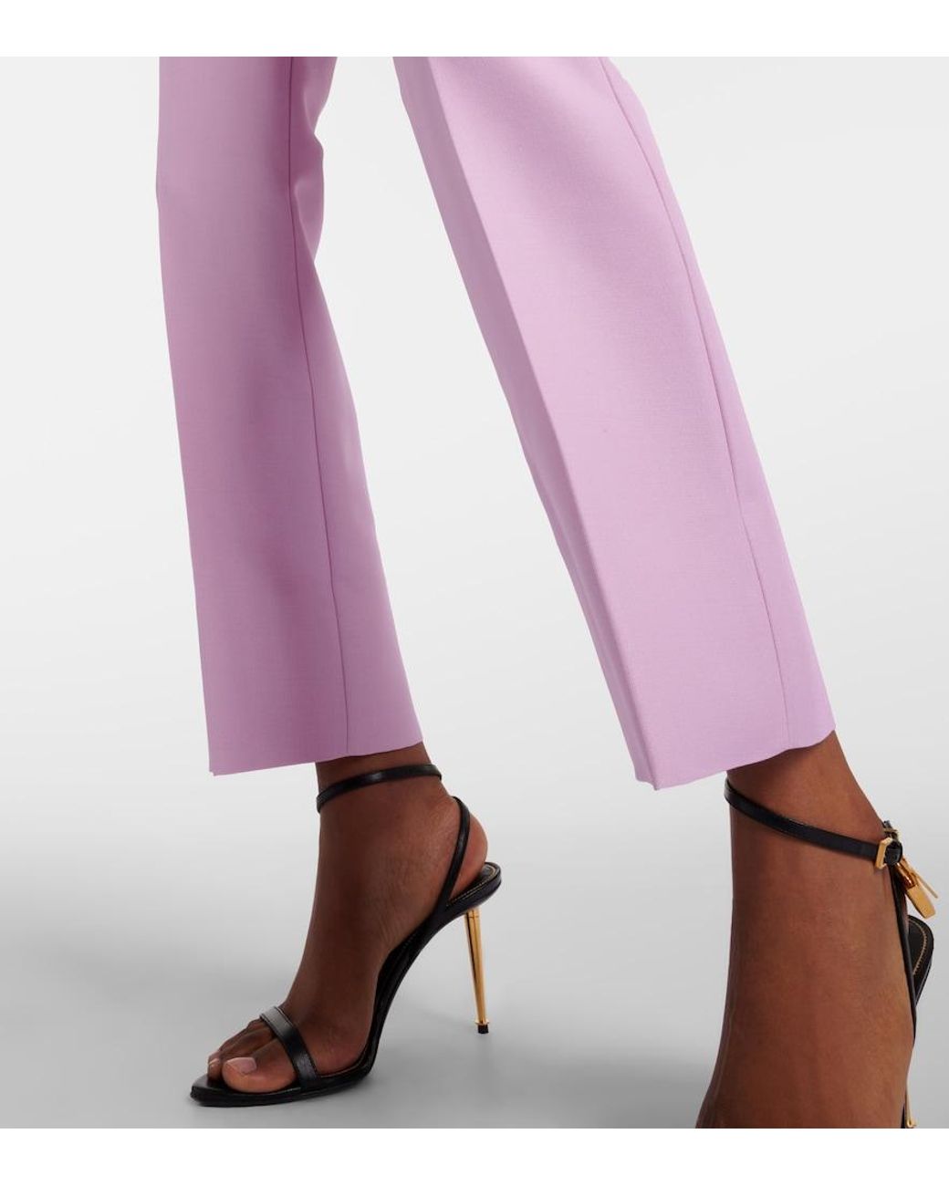 Tom Ford Pink Wool-Blend Slim Pants