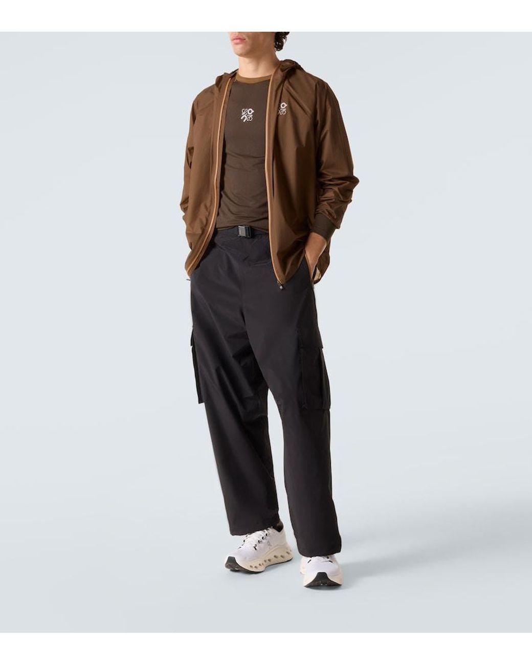 Loewe Brown X On Logo Technical Top for men