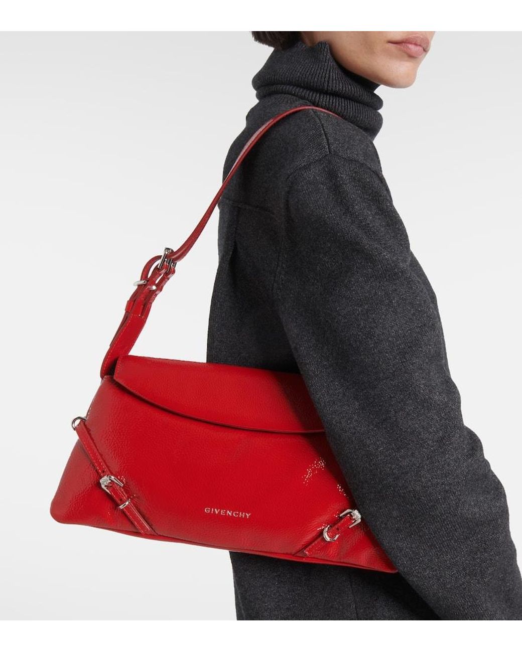 【関税&送料込】Givenchy Lilac Leather Ptit Voyou Shoulder B Givenchy Lilac Leather Pâ Tit Voyou Shoulder Bag | italist