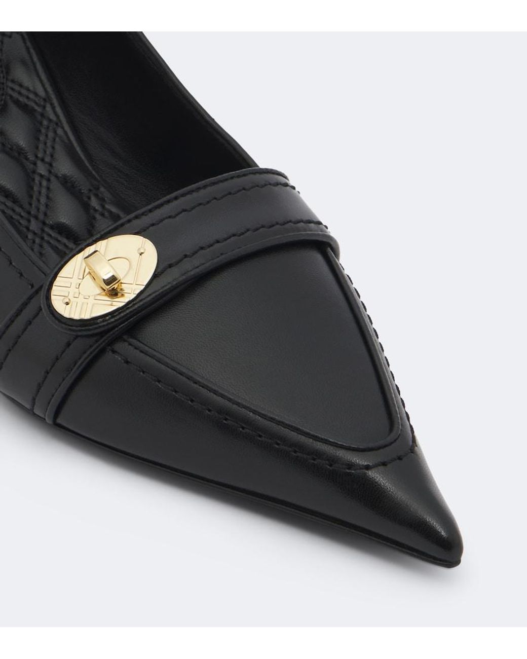 Burberry Blue Cotswolds Leather Pumps