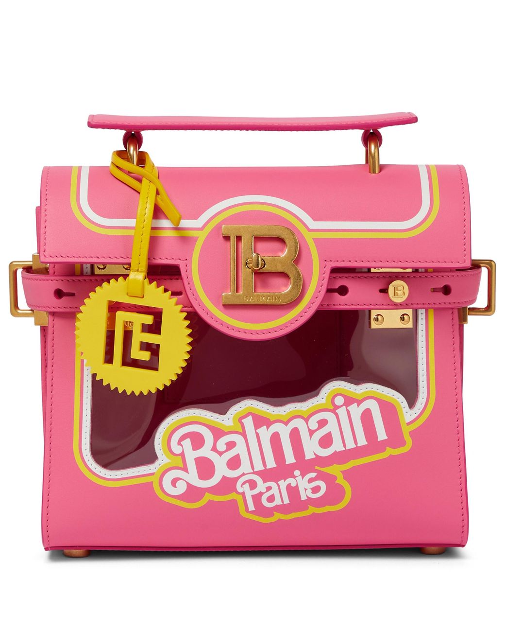 Balmain X Barbie ® B-buzz 23 Leather Shoulder Bag in Pink | Lyst