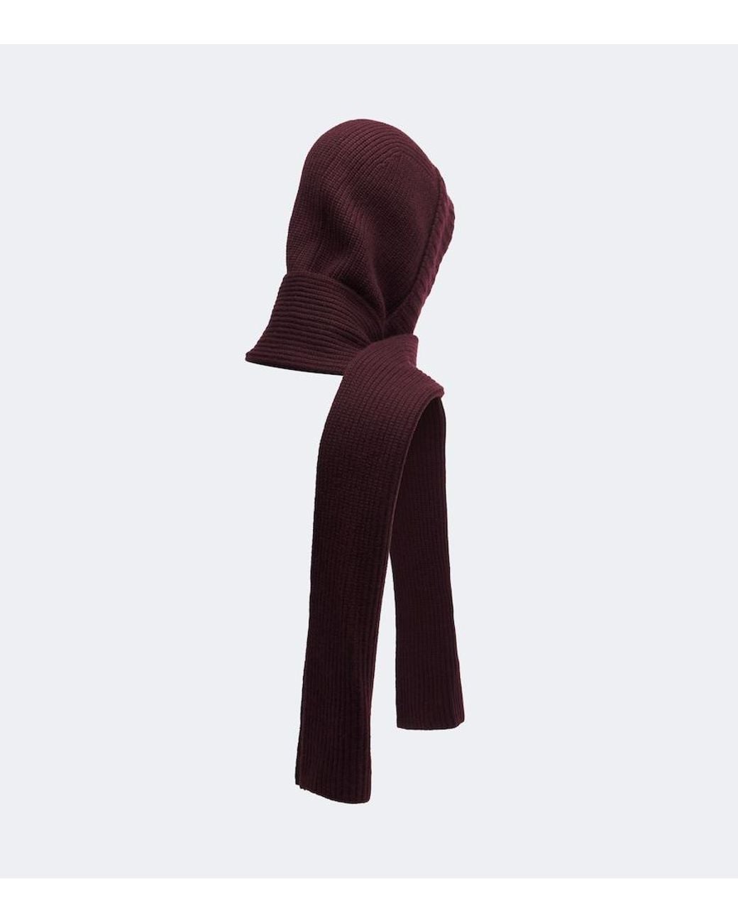 Yves Salomon Purple Ribbed-Knit Wool And Cashmere Hood