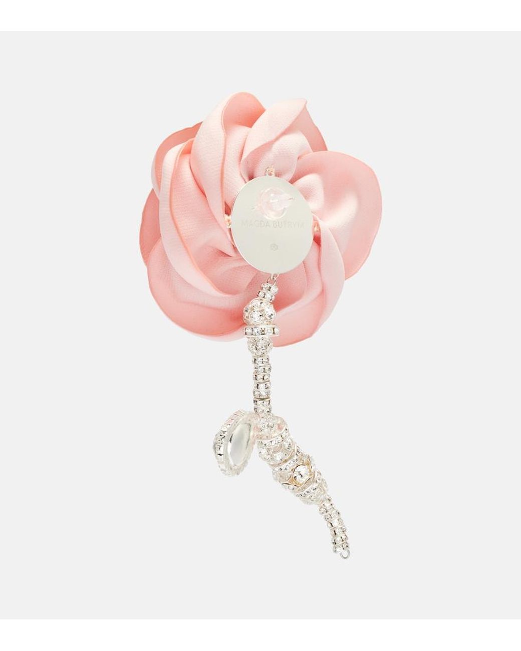 Magda Butrym Pink Embellished-Plated Single Earring